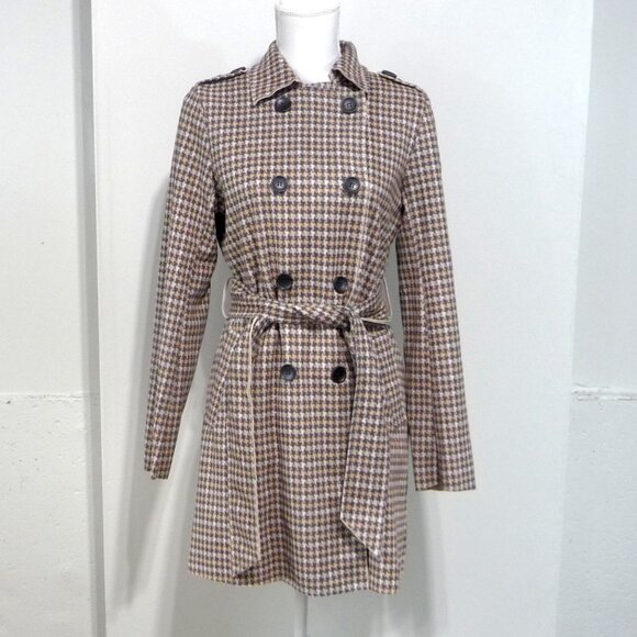 ANTHRO SOLITAIRE FAUX SUEDE TRENCH COAT SMALL - Picture 1 of 11